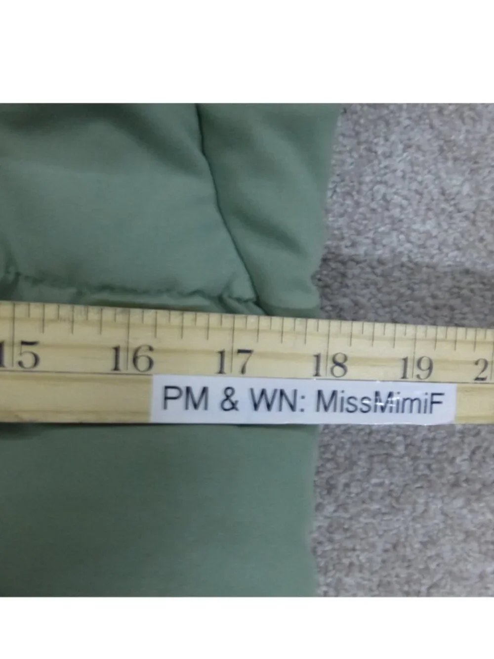 For Love & Lemons Mint Green Cropped Puffer Vest - Picture 11 of 12